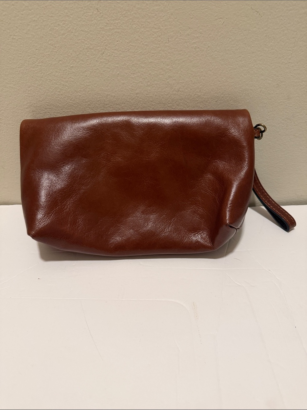 Patricia Nash Brown Leather Fold-Over Wristlet Clutch Pouch - Picture 2 of 8